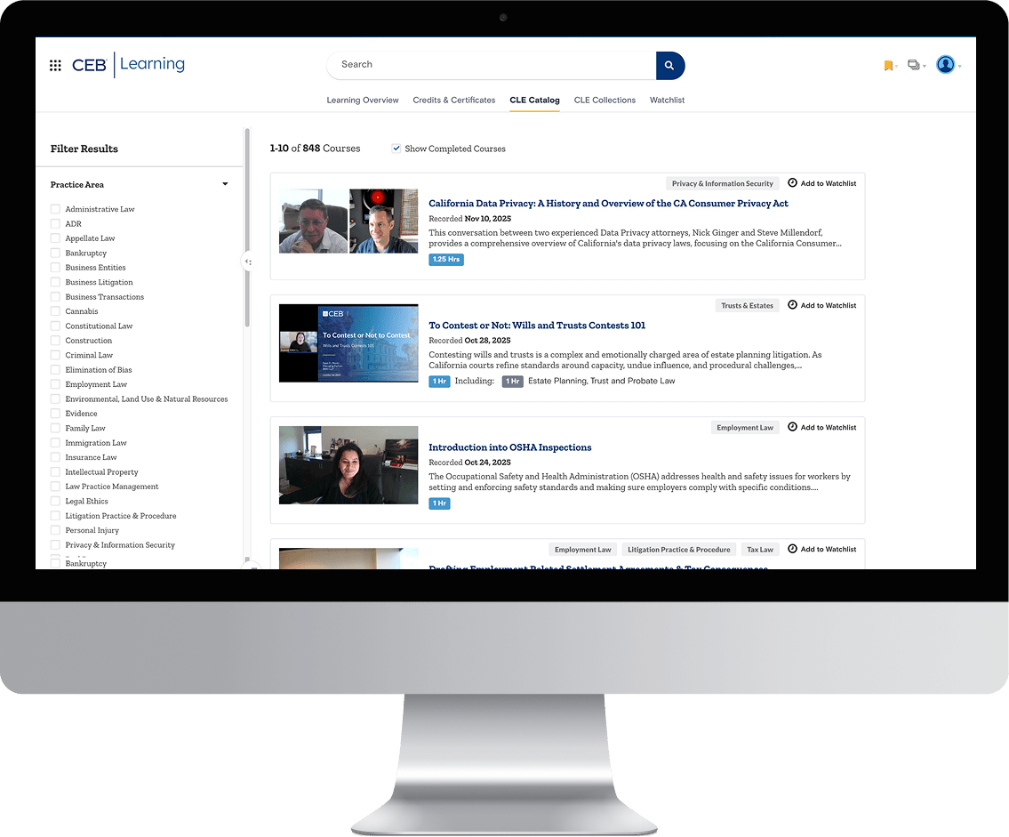 CEB Learning and CLEs