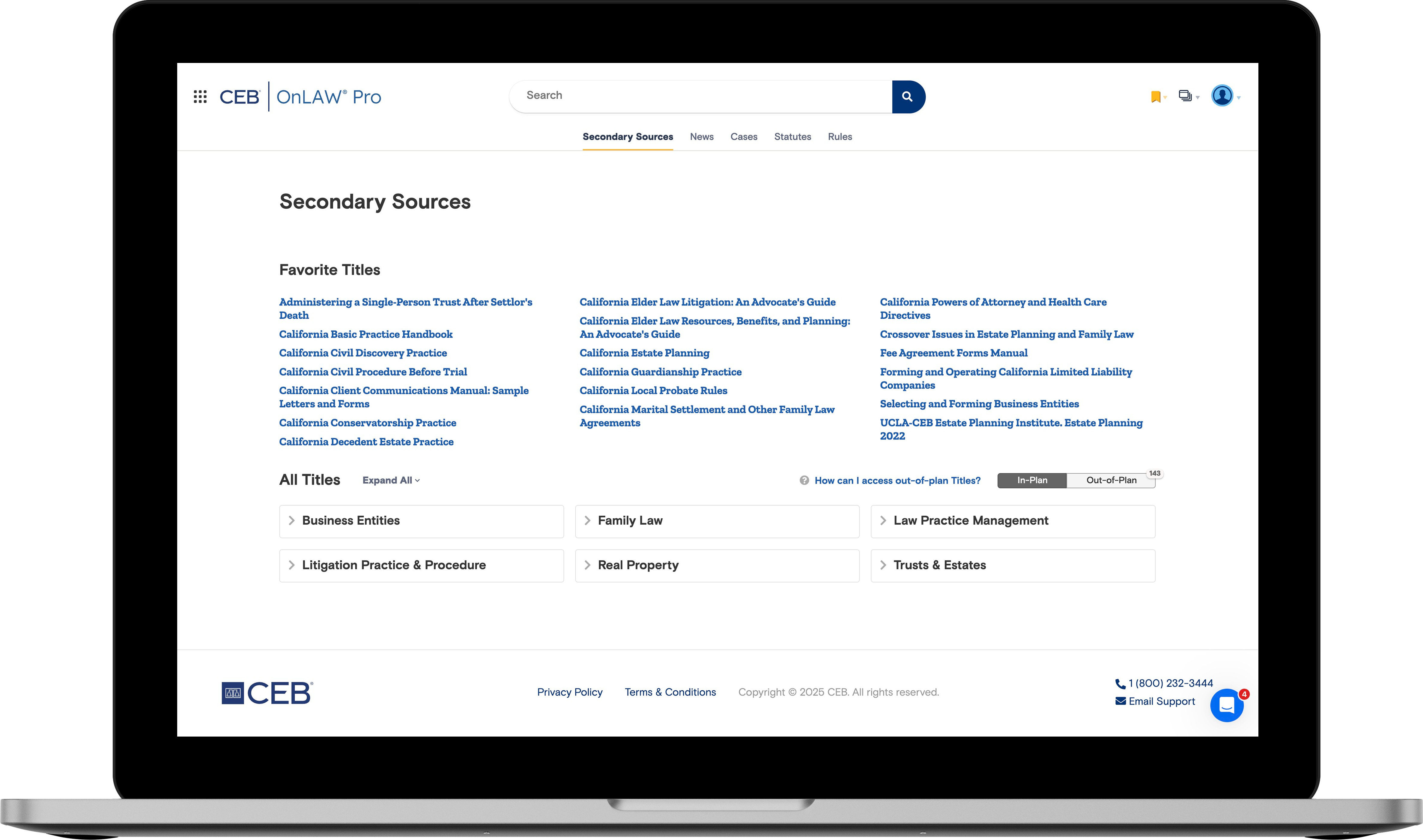 Secondary Sources in CEB new UI laptop preview